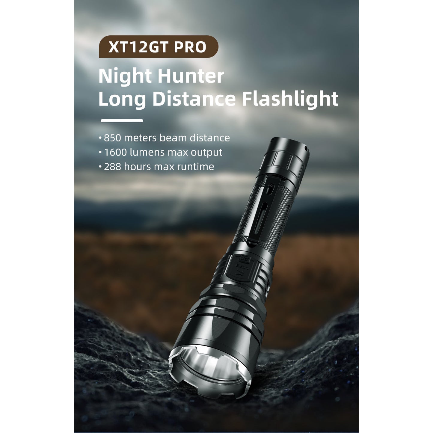 Klarus XT12GT PRO "Long Throw" - 1 600 lumen / 850 meter