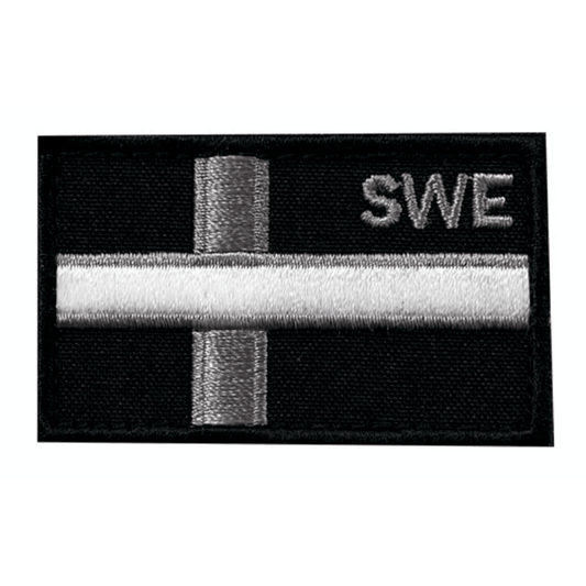 Liten Svensk flagga med Thin White Line -12 (Märken) från TacNGear. | TacNGear - Utrustning för polis och militär och outdoor.