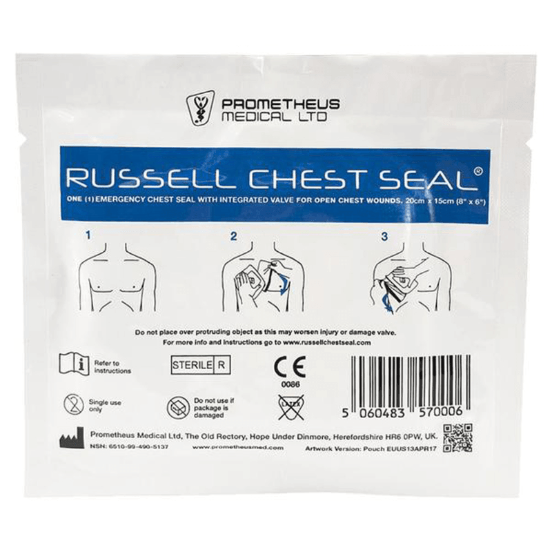 Prometheus Medical - Russel Chest Seal 20 x 15 cm (Sår & Skador) från Prometheus Medical. | TacNGear - Utrustning för polis och militär och outdoor.