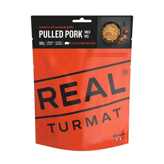 Real Turmat Pulled pork med ris (Mat) från Real Turmat. | TacNGear - Utrustning för polis och militär och outdoor.